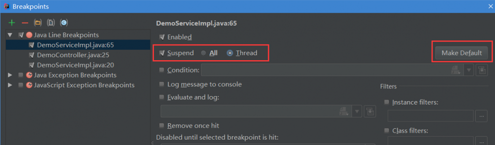 在 INTELLIJ IDEA 中使用 DEBUG