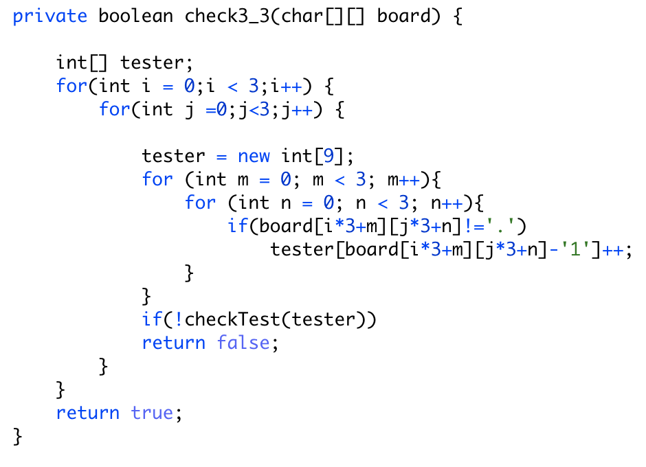 LeetCode 第36题 Valid Sudoku (Java)