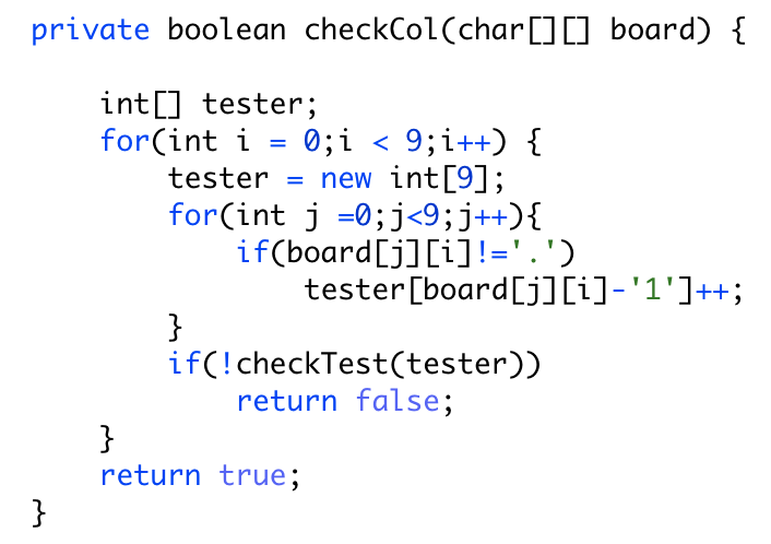 LeetCode 第36题 Valid Sudoku (Java)