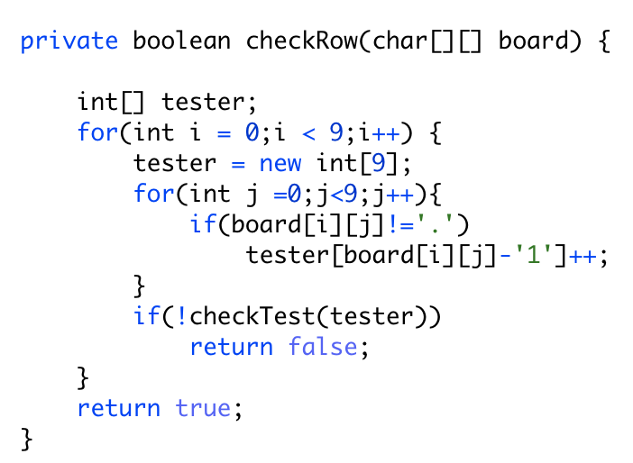 LeetCode 第36题 Valid Sudoku (Java)