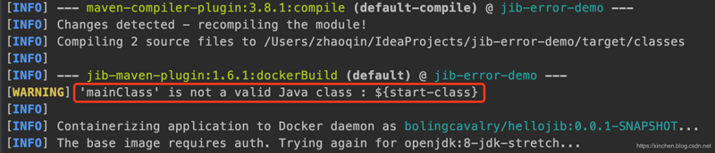 Jib构建镜像的问题分析(Could not find or load main class ${start-class})