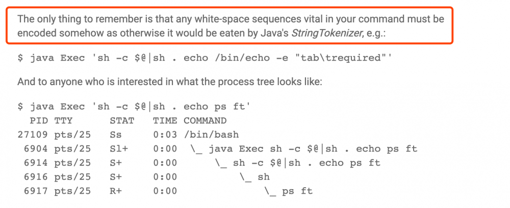 Java下奇怪的命令执行