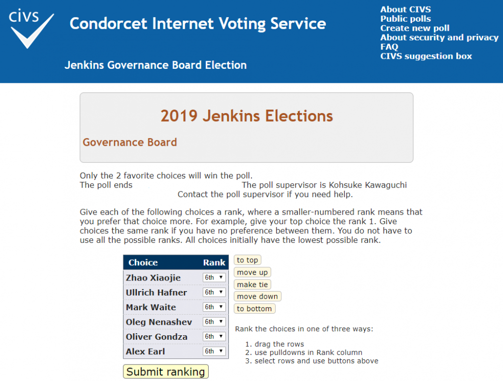 Jenkins 2019 年 Board 和 Officer positions 选举更新