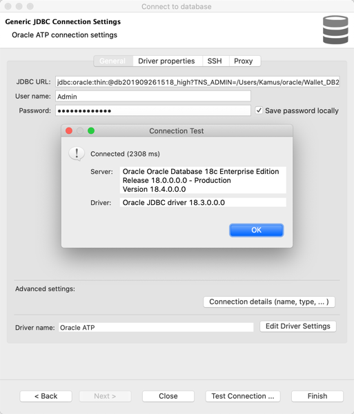 How to Connect DBeaver to Oracle Autonomous Database by JDBC Thin Driver