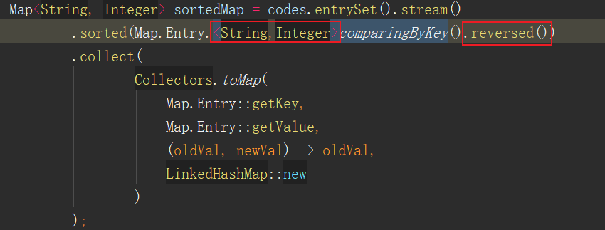 使用Java8 Stream API对Map按键或值进行排序