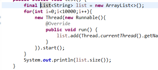 【java】关于Cannot refer to the non-final local variable list defined in an enclosing scope解...