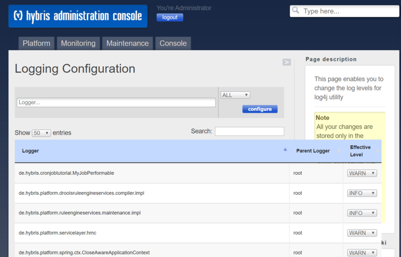 Hybris Administration console功能一览