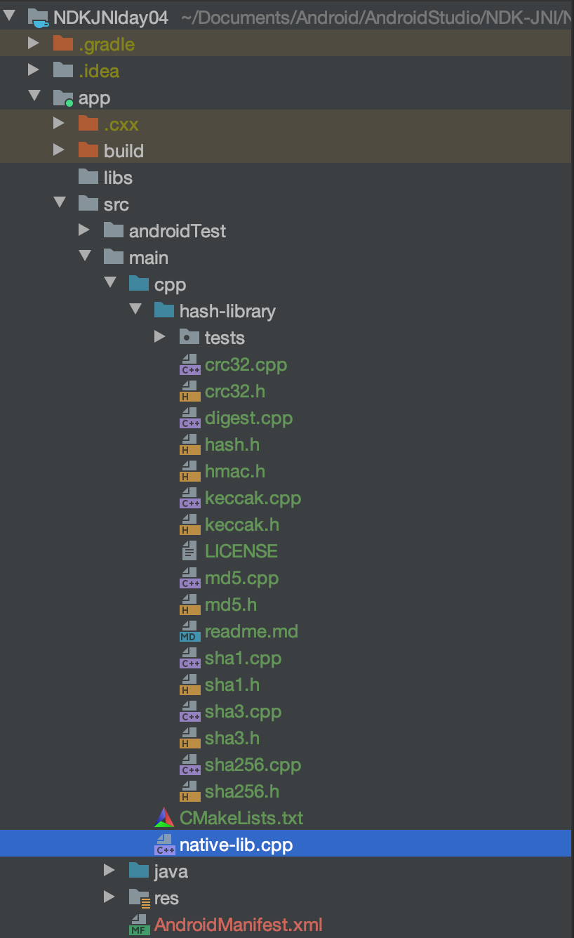 Android NDK JNI 入门笔记-day04-NDK实现Hash算法