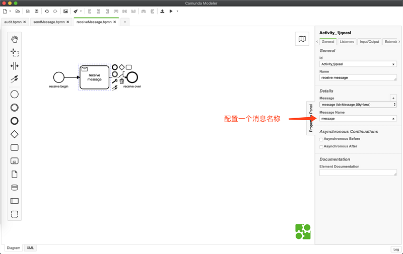 Camunda流程引擎笔记(四)：Send Task，Receive Task