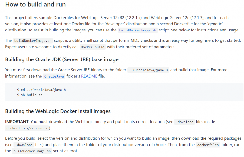 利用Docker手动构建WebLogic镜像的步骤