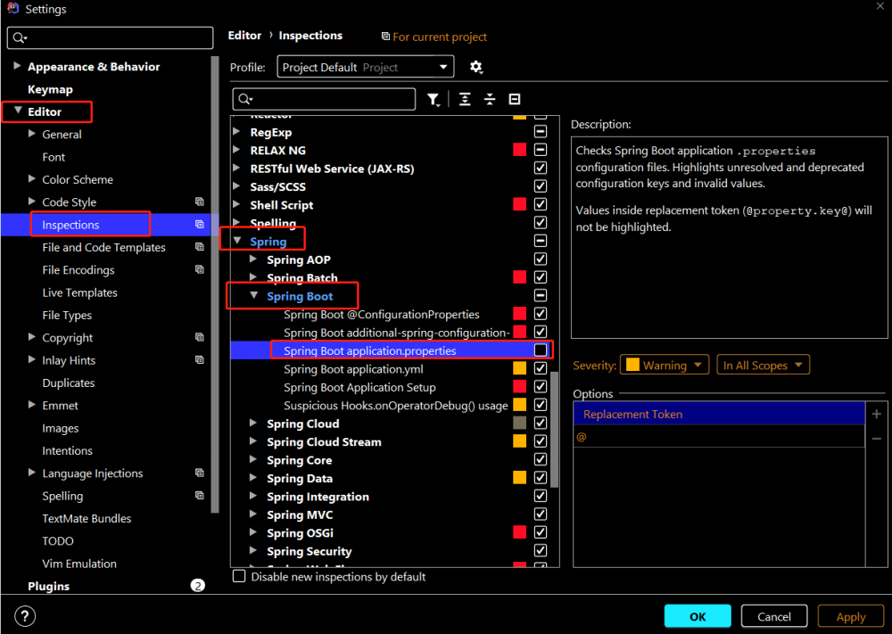 application.properties提示Cannot resolve configuration property &#39;xxxx&#39;