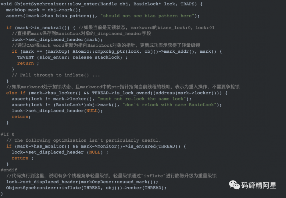 源码分析Java虚拟机中锁膨胀的过程