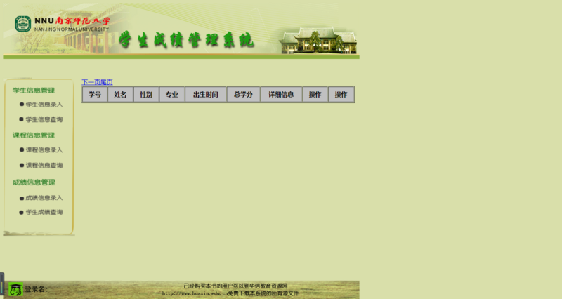 JSP+SSH+Mysql实现的学生管理系统