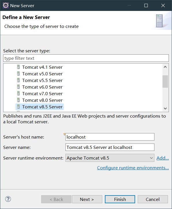 Eclipse JavaEE 开发环境配置（JDK、Tomcat、Maven）