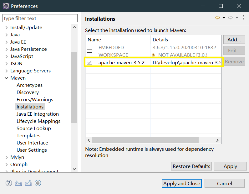 Eclipse JavaEE 开发环境配置（JDK、Tomcat、Maven）