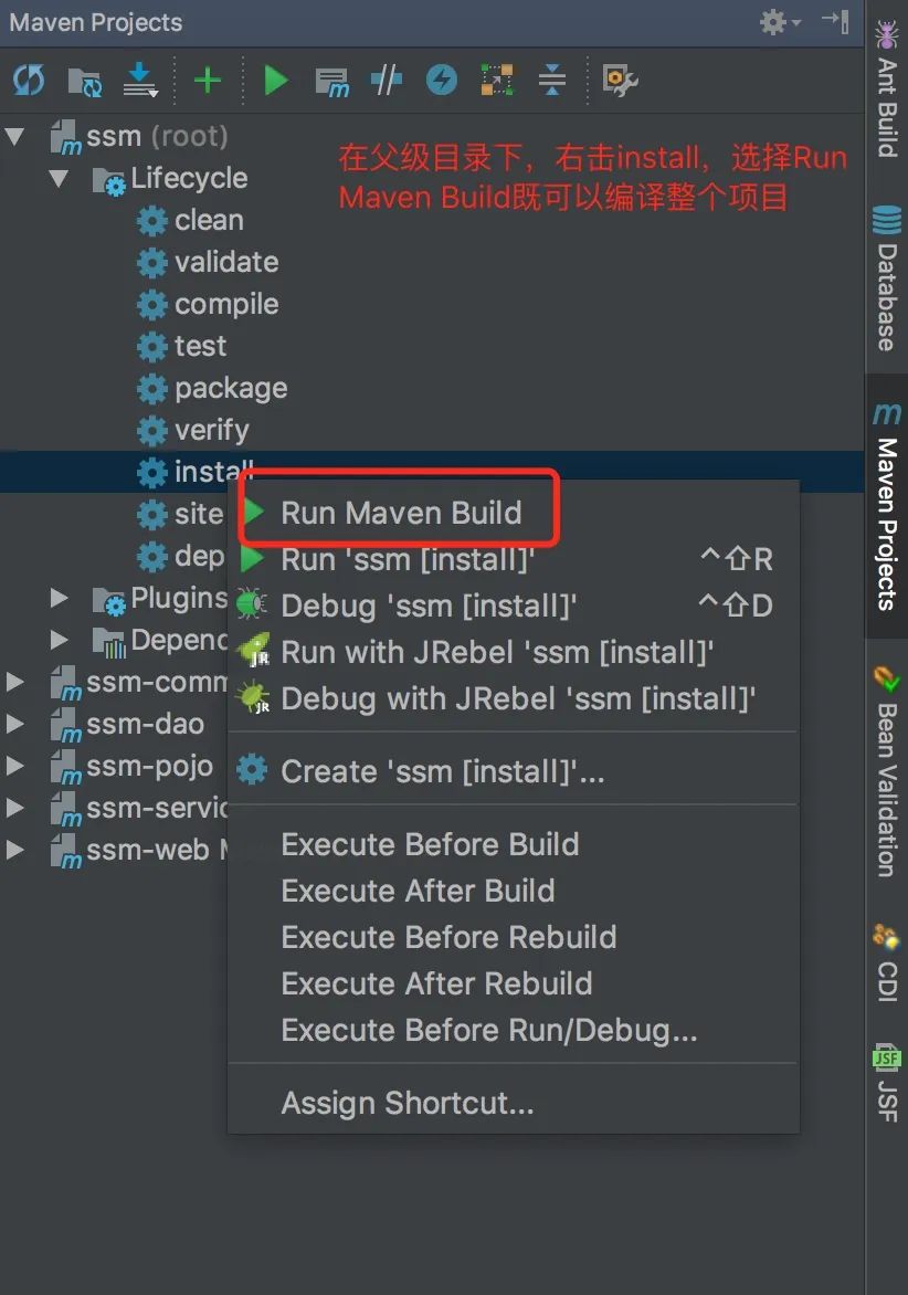 IntelliJ IDEA + Maven 的多模块Spring MVC + Spring + Mybatis项目骨架