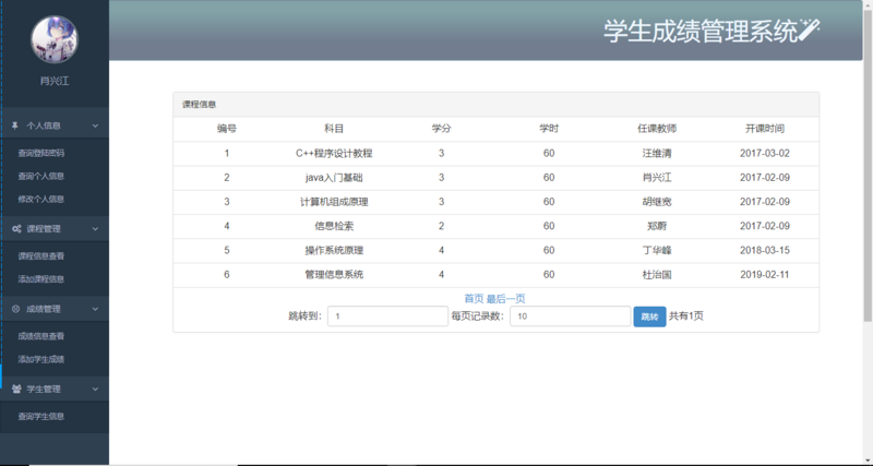 JSP+Servlet+JDBC+mysql实现的学生成绩管理系统