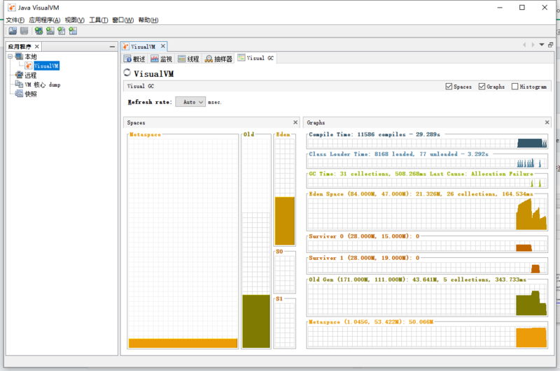 jvisualvm 监控 tomcat 实例（qbit）