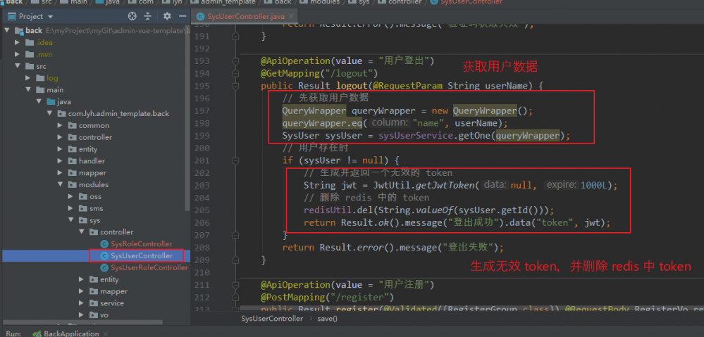 SpringBoot + Vue + ElementUI 实现后台管理系统模板 -- 后端篇（五）： 数据表设计、使用 jwt、red...