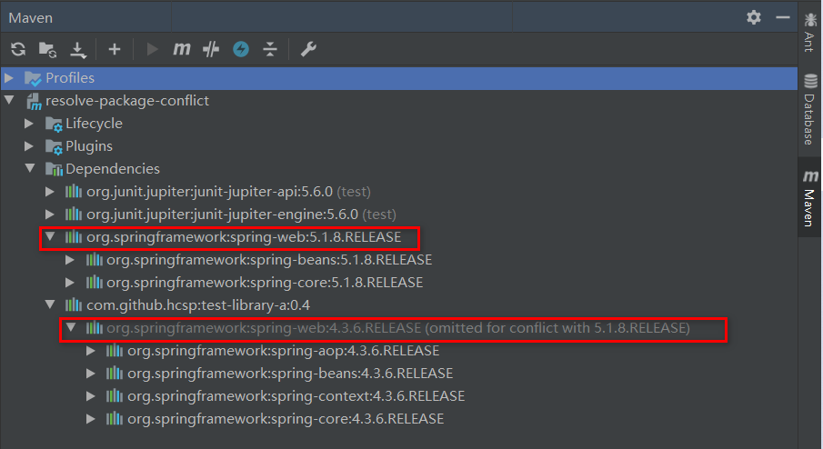 Maven包冲突的原理及解决方法