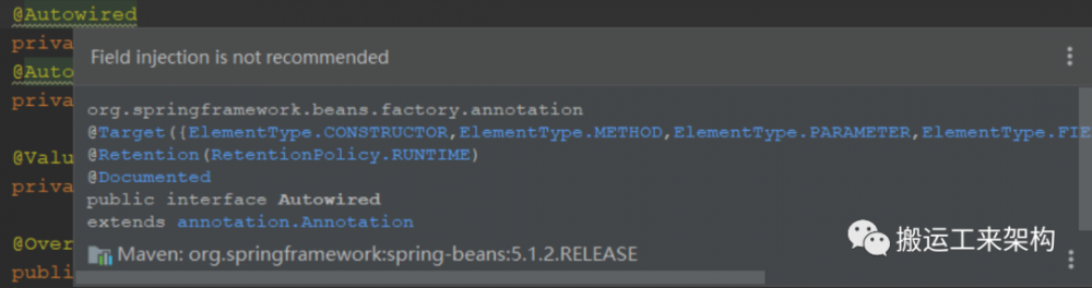 用了@Autowired注入，竟然被警告